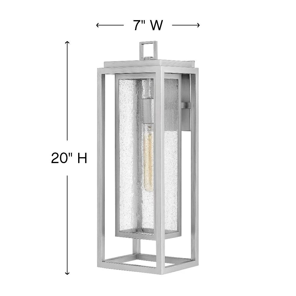 1-Light Large Outdoor Wall Lantern with Clear Seedy Glass F87923