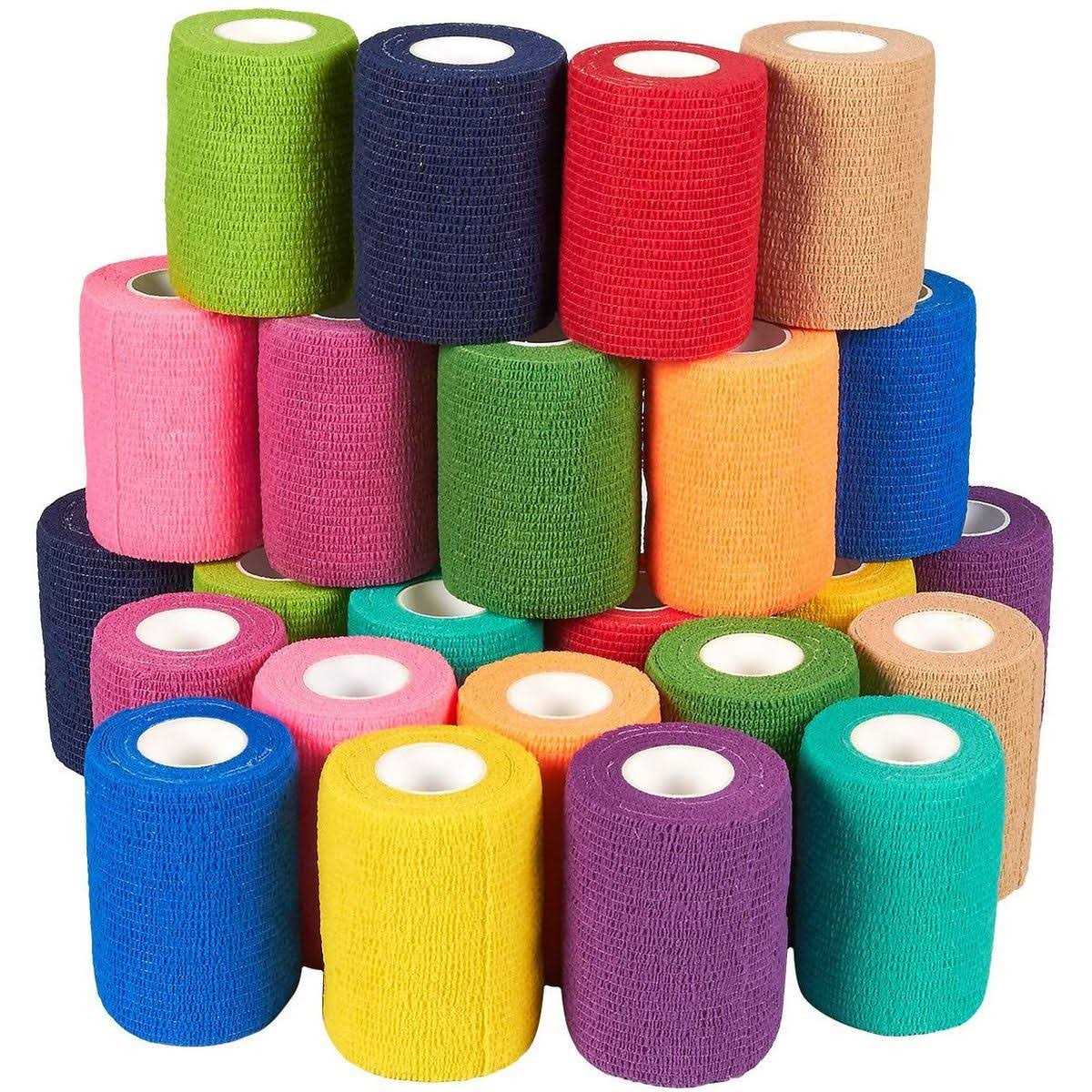 Self Adhesive Bandage Wrap 24 Rolls 3 Inch x 5 Yards J3193