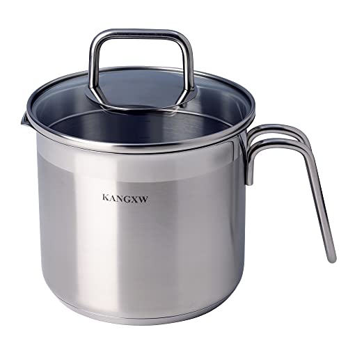 1.5 Quart Stainless Steel Saucepan with Pour Spout and Glass Lid Z564967
