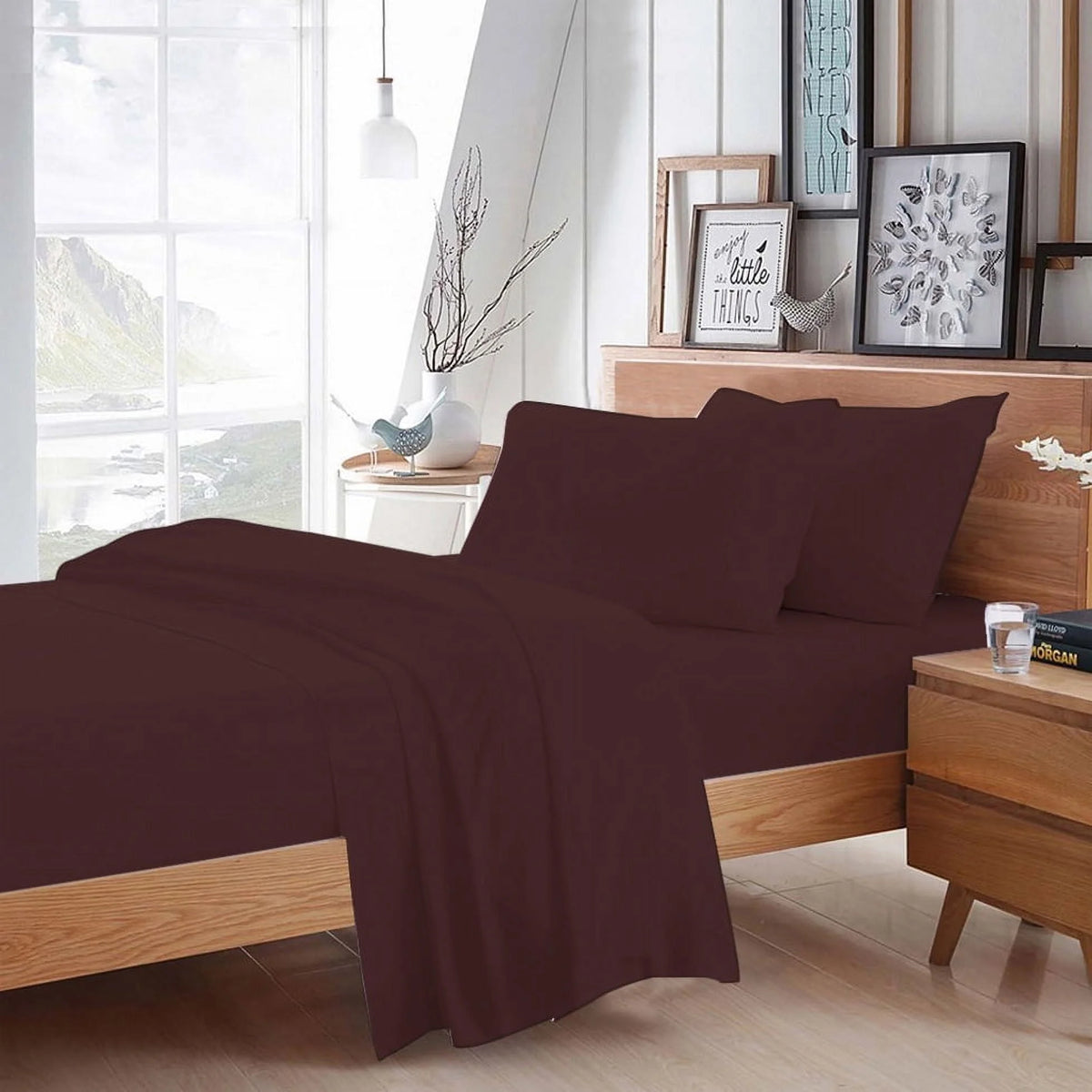 100% Egyptian Cotton 4 Pcs Sheet Set J182650