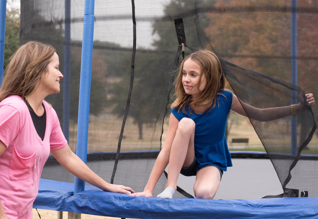 Oval Trampoline with Enclosure O124306