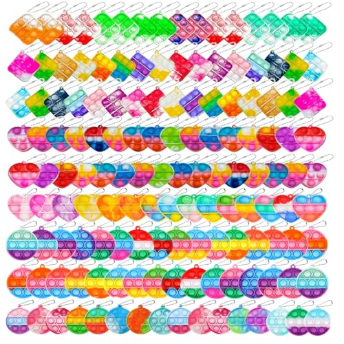 100pcs 2in Random Pop Bubble Fidget Sensory Toys O63278