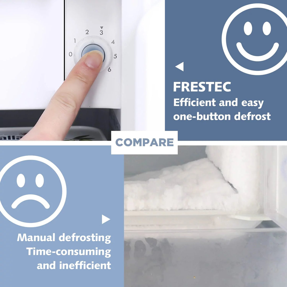 1.6 Cu.Ft Mini Refrigerator with Freezer, Reversible Door, Silver E394