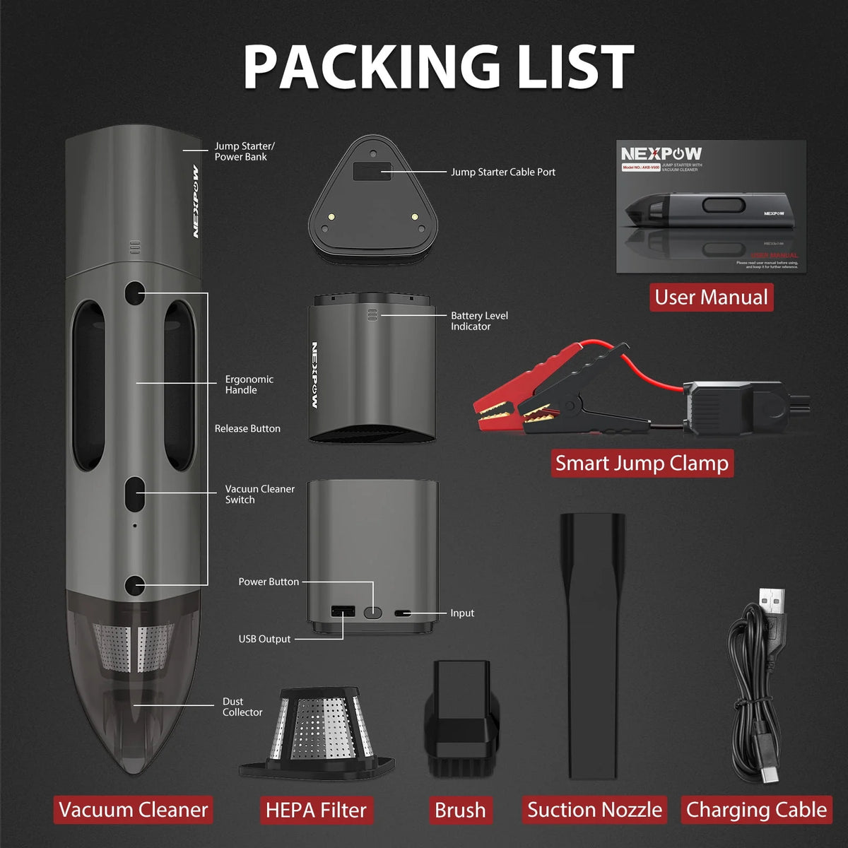 Handheld Cordless Car Vacuum Cleaner Y192