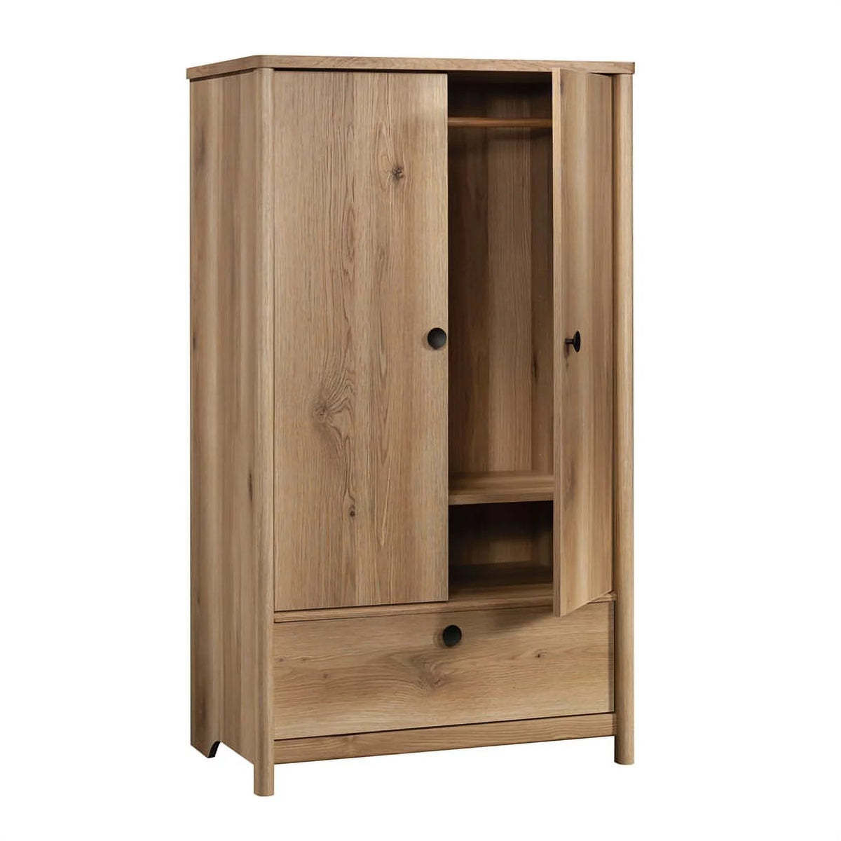 Timber Oak Finish Bedroom Armoire with Drawer C459346