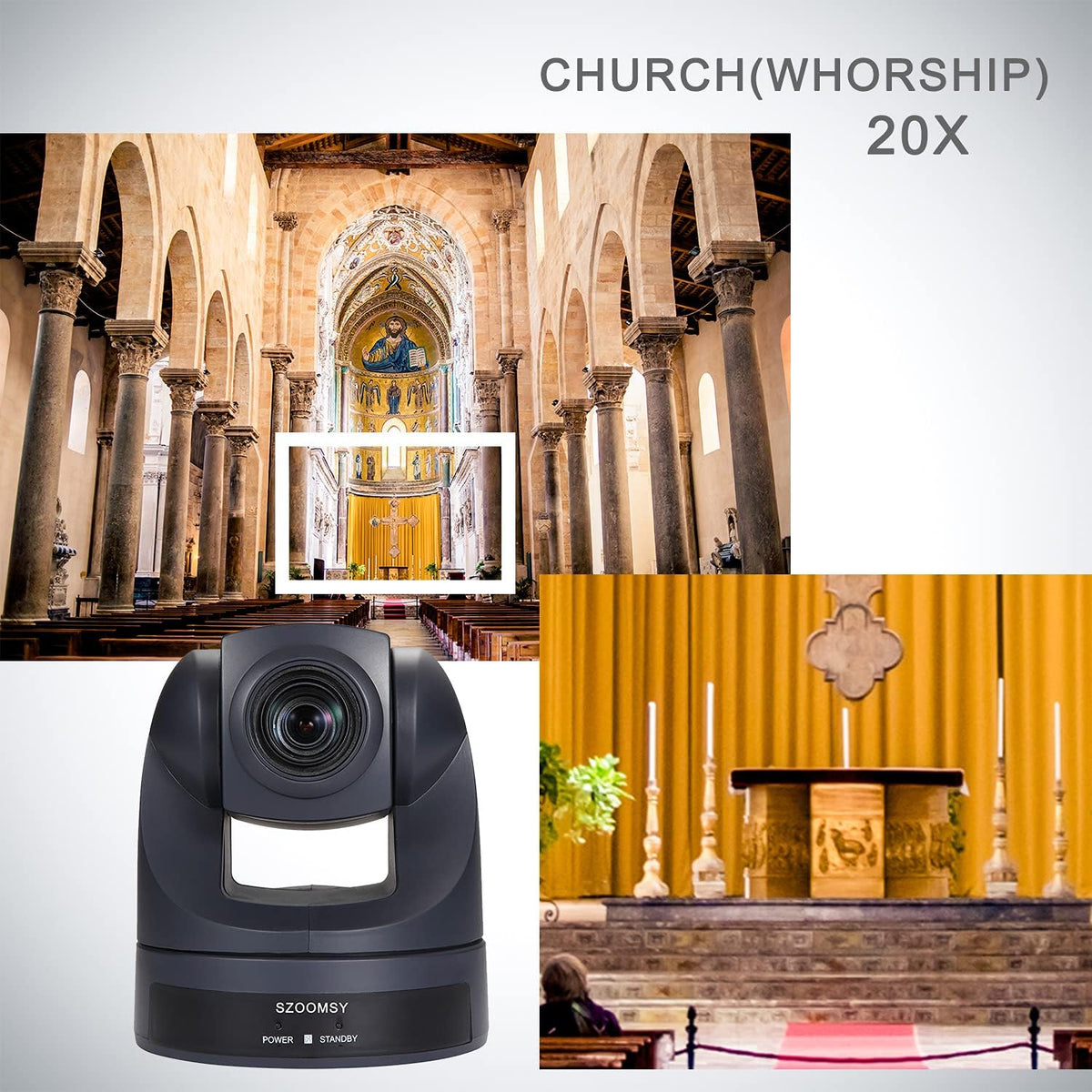1080P USB PTZ Camera 20X Optical Zoom Webcam O188607
