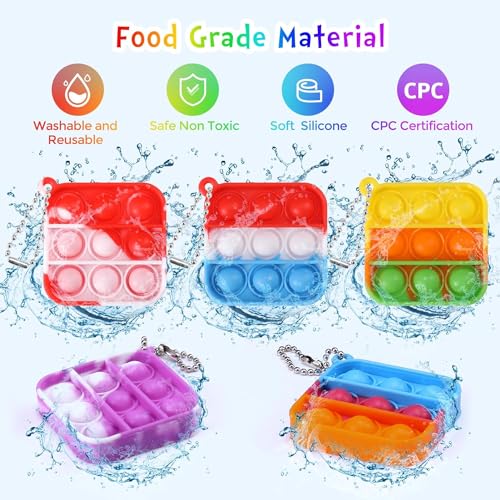 100pcs 2in Random Pop Bubble Fidget Sensory Toys O63278