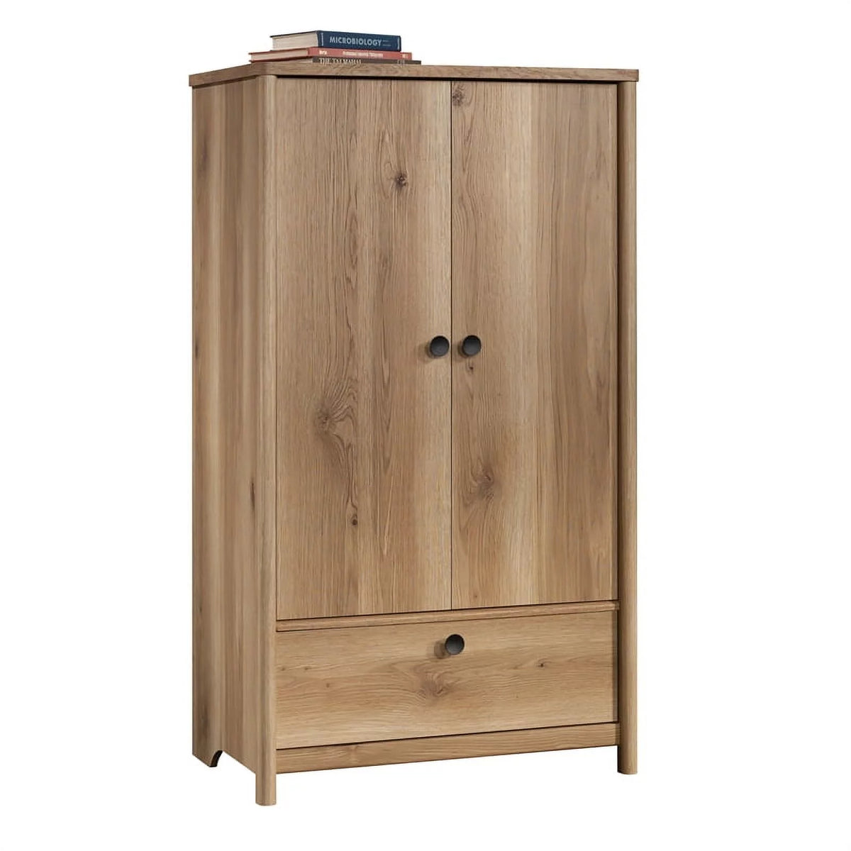 Timber Oak Finish Bedroom Armoire with Drawer C459346
