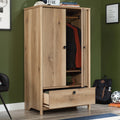 Timber Oak Finish Bedroom Armoire with Drawer C459346