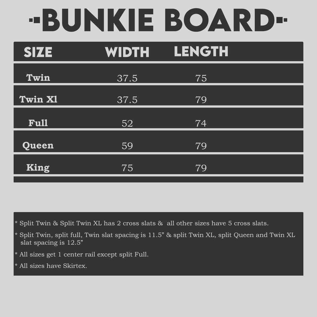 1.5 Split Wood Bunkie Board Slats Twin Y77859