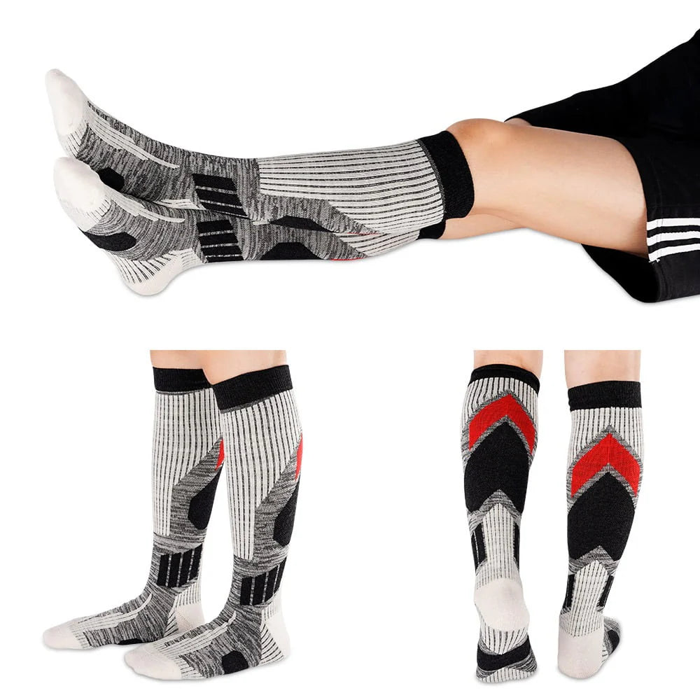 1 Pair Non-slip Wool Ski Socks D439