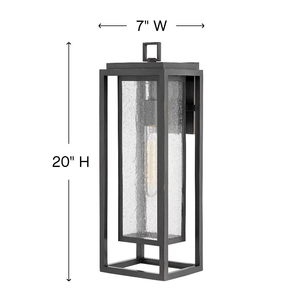 1-Light Large Outdoor Wall Lantern with Clear Seedy Glass F87923