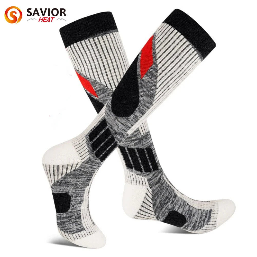 1 Pair Non-slip Wool Ski Socks D439
